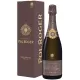 Bouteille de Champagne Pol Roger Rosé 2015, vue de face, étiquette visible