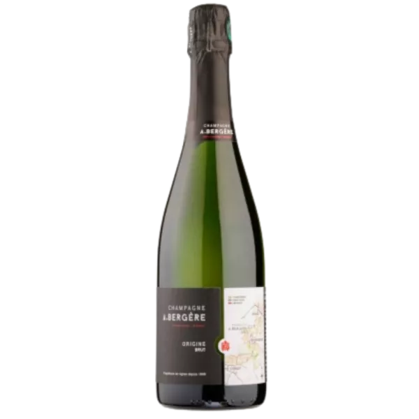 Bouteille élégante de Champagne A. BERGERE Cuvée Origine Brut