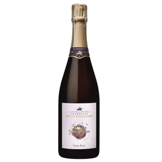 Bouteille de Champagne Poissinet Cuvée Terre d’Irizée Extra-Brut, vue de face