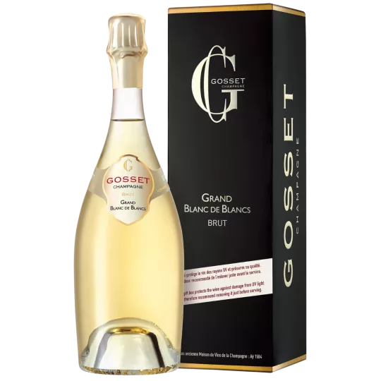 Bouteille de Champagne Gosset Grand Blanc de Blancs Brut Magnum 1,5L, vue de face