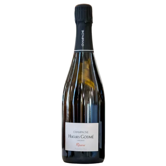Bouteille de Champagne Hugues Godmé Brut Réserve, symbole d'élégance