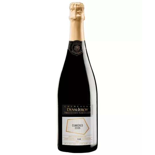 Bouteille de Champagne Duval-Leroy Cumières Bio Millésime 2005, vue de face