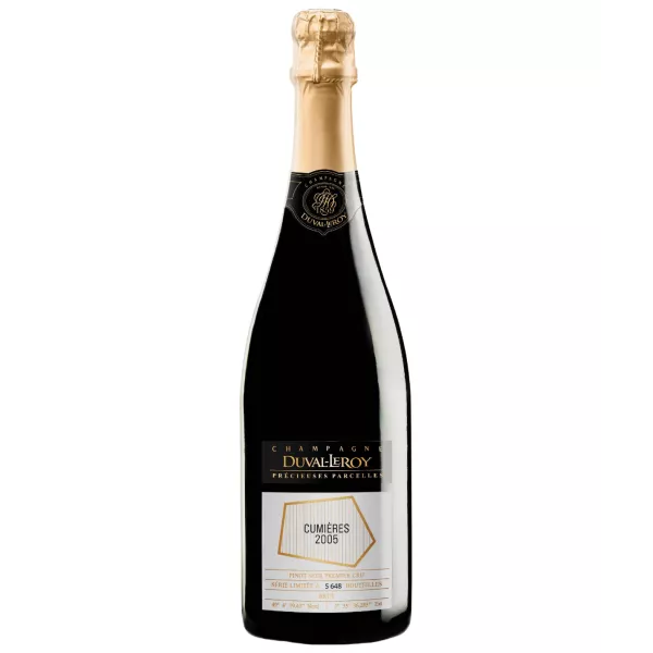 Bouteille de Champagne Duval-Leroy Cumières Bio Millésime 2005, vue de face