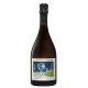 Bouteille de Champagne Chavost Eurêka Brut Nature, étiquette colorée, vue de face
