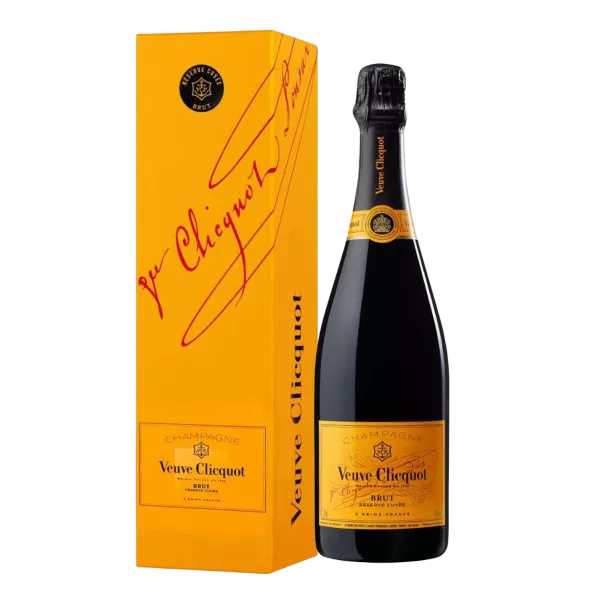 Bouteille de Champagne Veuve Clicquot Cuvée De Réserve avec étui