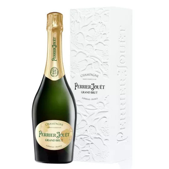 Champagne Perrier-Jouët Grand Brut avec étui - bouteille élégante