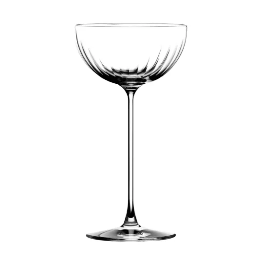 Coupe à champagne LEHMANN London 22 CL en verre transparent, vue de profil