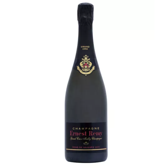 Bouteille de Champagne Ernest Remy Rosé de Saignée Brut 2016, rosé, vue de face