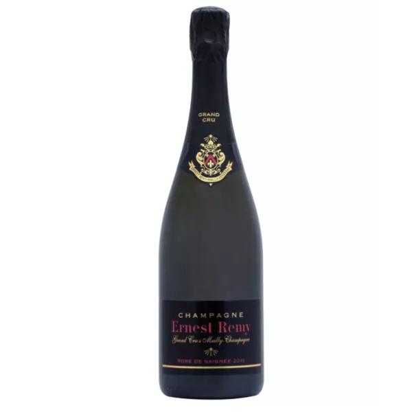 Bouteille de Champagne Ernest Remy Rosé de Saignée Brut 2016, rosé, vue de face