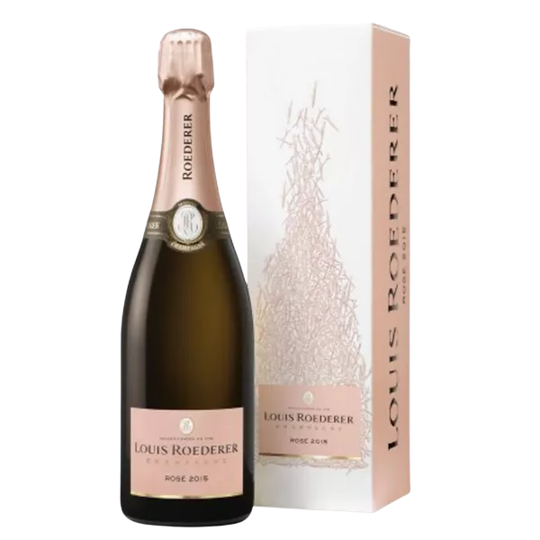 Bouteille de Champagne Louis Roederer Rosé Millésime 2016, vue de face