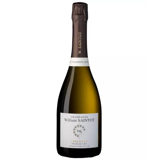 Une bouteille étincelante de Champagne WILLIAM SAINTOT Trilogie, symbole de l'excellence