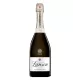 Bouteille de Champagne Lanson Le Blanc de Blancs, vue de face, étiquette dorée