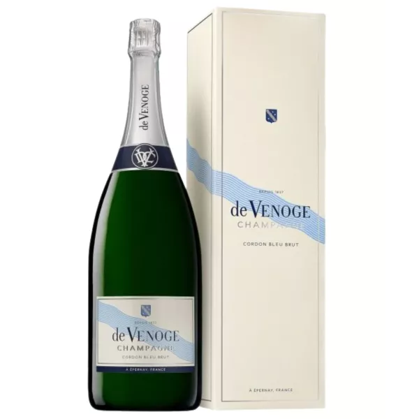 Bouteille de Champagne De Venoge Brut Cordon Bleu Magnum 1,5L, vue de face