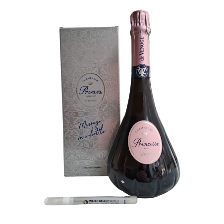 Champagne De Venoge Princesse Rosé Message dans une bouteille