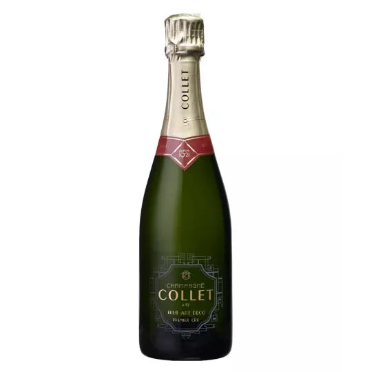 Bouteille de Magnum Champagne Collet Brut Art Déco 1er Cru, vue de face