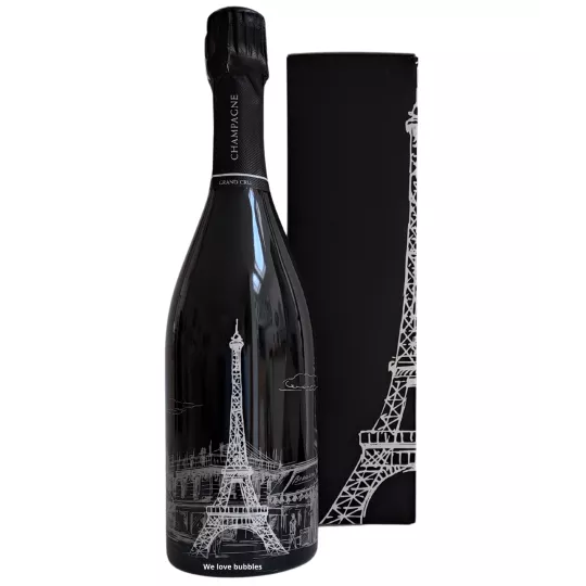 Bouteille de Champagne Baron Dauvergne Cuvée Parisienne Blanc de Noirs en étui, issue du terroir de Bouzy