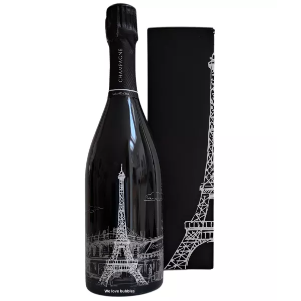 Bouteille de Champagne Baron Dauvergne Cuvée Parisienne Blanc de Noirs en étui, issue du terroir de Bouzy