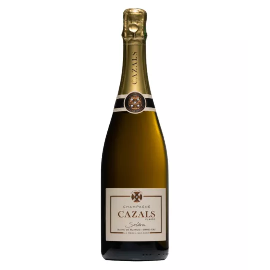 Bouteille de Champagne Claude Cazals Soléra Blanc de Blancs, Grand Cru, vue de face