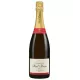 Bouteille de Champagne Paul Bara Grand Rosé, étiquette blanche et capsule dorée, vue de face