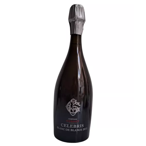 Bouteille de Champagne Gosset Célébris Blanc de Blancs 2012, vue de face