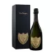 Bouteille de Champagne Dom Pérignon Millésime 2015, vue de face avec étiquette dorée