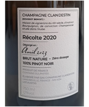 CLANDESTIN cuvée AUSTRAL