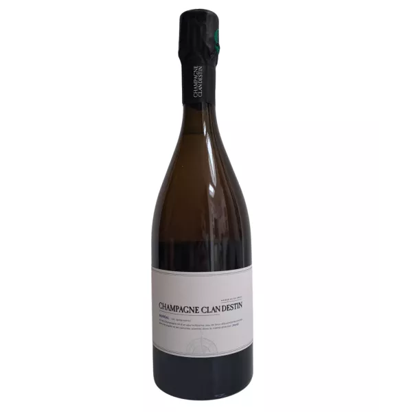 Bouteille de Champagne Clandestin Boréal 2021, 75cl, vue de face
