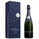 Bouteille de Champagne Moët & Chandon Brut Impérial Édition Pharrell Williams, vue de face, avec étui exclusif