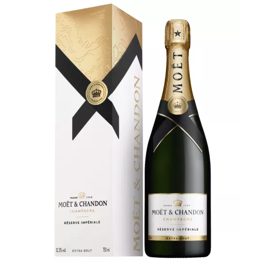 Bouteille de Champagne Moët & Chandon Réserve Impériale Extra-Brut, 75cl, vue de face