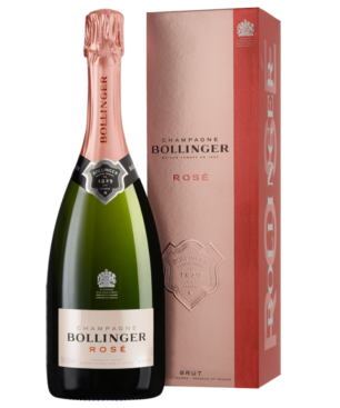 Bouteille de Champagne Bollinger Cuvée Rosé avec étui