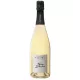 Bouteille de Champagne Fleury Notes Blanches Brut Nature 2016, vue de face, étiquette blanche sur fond clair