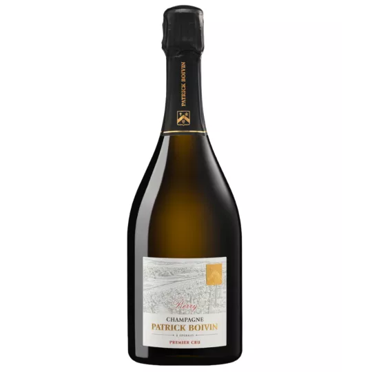 Bouteille de Champagne Patrick Boivin Millésimé 2020, vue de face, étiquette visible