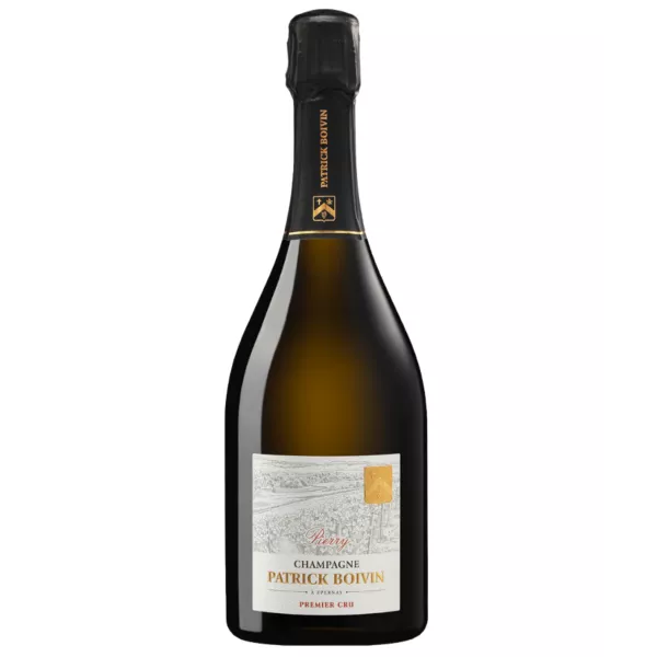 Bouteille de Champagne Patrick Boivin Millésimé 2020, vue de face, étiquette visible