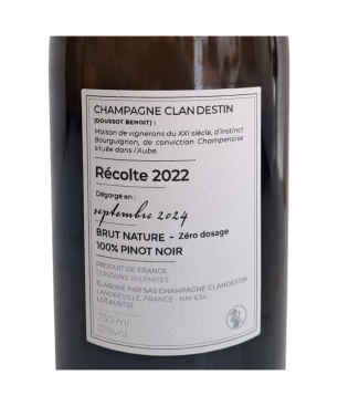 Campagne Clandestin cuvée Austral 2022
