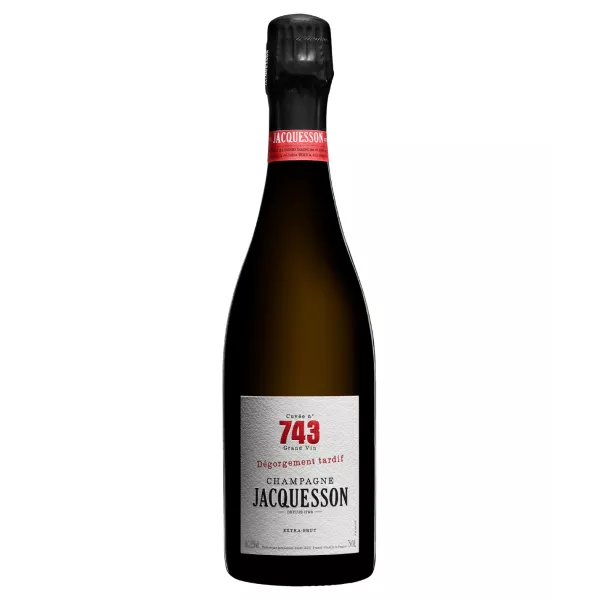 Bouteille de Champagne Jacquesson Cuvée 738 D.T., vue de face