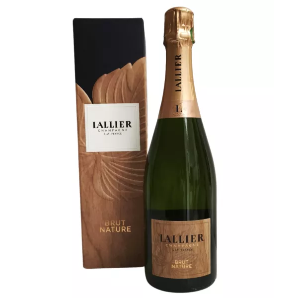 Bouteille de Champagne LALLIER Cuvée Brut Nature avec étui