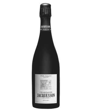 Bouteille de Champagne Jacquesson Avize Champ Caïn 2013, millésimé Grand Cru Blanc de Blancs sur fond blanc