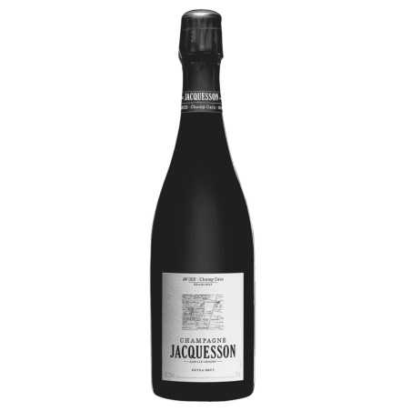 Bouteille de Champagne Jacquesson Avize Champ Caïn 2013, millésimé Grand Cru Blanc de Blancs sur fond blanc
