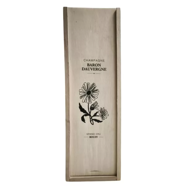Jéroboam avec caisse bois de Champagne Baron Dauvergne Fine Fleur 3L bouteille de fête