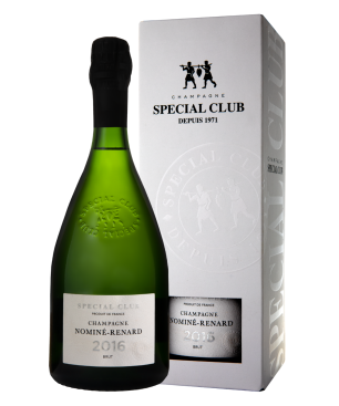 Bouteille de Champagne Nominé Renard Spécial Club Millésime 2017 – étiquette et coffret d'origine