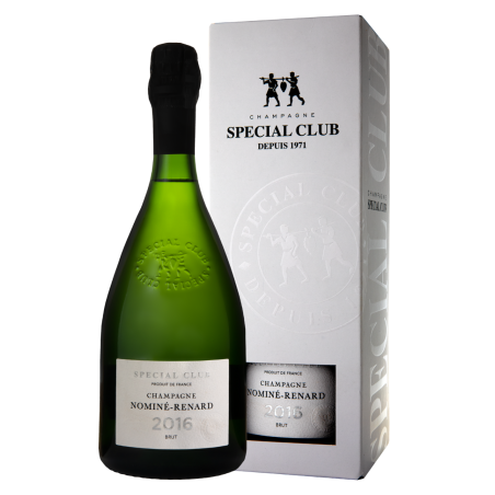 Bouteille de Champagne Nominé Renard Spécial Club Millésime 2017 – étiquette et coffret d'origine