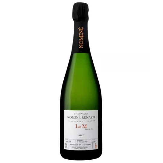Bouteille de Champagne Nominé Renard Le M Meunier – cuvée 100% Pinot Meunier en édition limitée