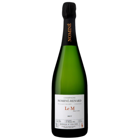 Bouteille de Champagne Nominé Renard Le M Meunier – cuvée 100% Pinot Meunier en édition limitée