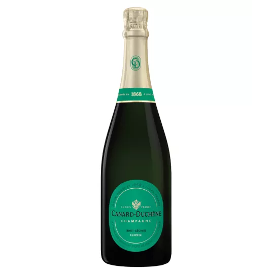 Bouteille de Champagne Canard-Duchêne Léonie Iconic Brut – cuvée de la collection Iconic, robe or pâle, Montagne de Reims.