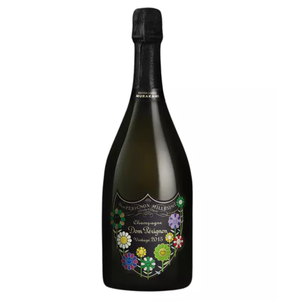 Coffret Dom Pérignon Murakami 2015 avec design floral inspiré de l’art japonais