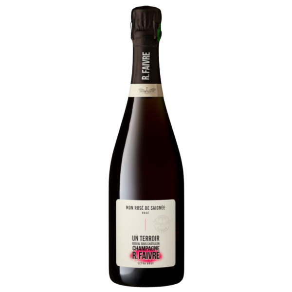 Bouteille de Champagne R. Faivre Mon Rosé de Saignée, rosé de macération 100%