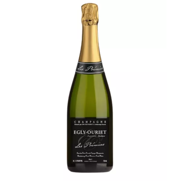 Bouteille de Champagne Egly-Ouriet Les Prémices Extra-Brut, assemblage des trois cépages, terroir de Trigny