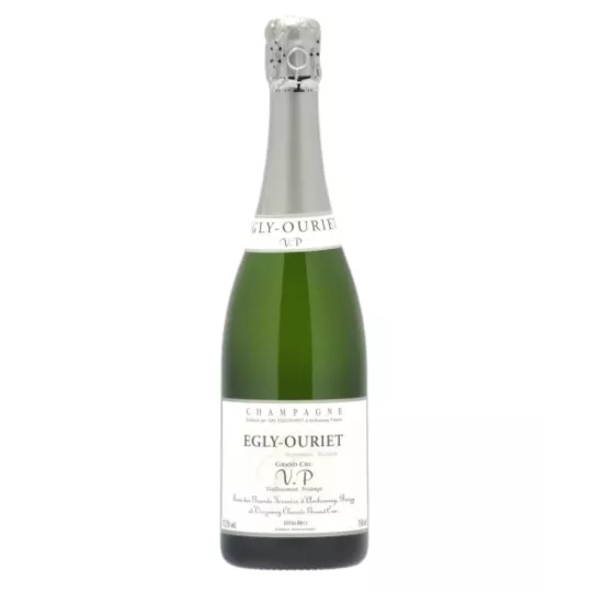 Bouteille de Champagne Egly-Ouriet Grand Cru VP Extra-Brut, étiquette avant, vieillissement prolongé