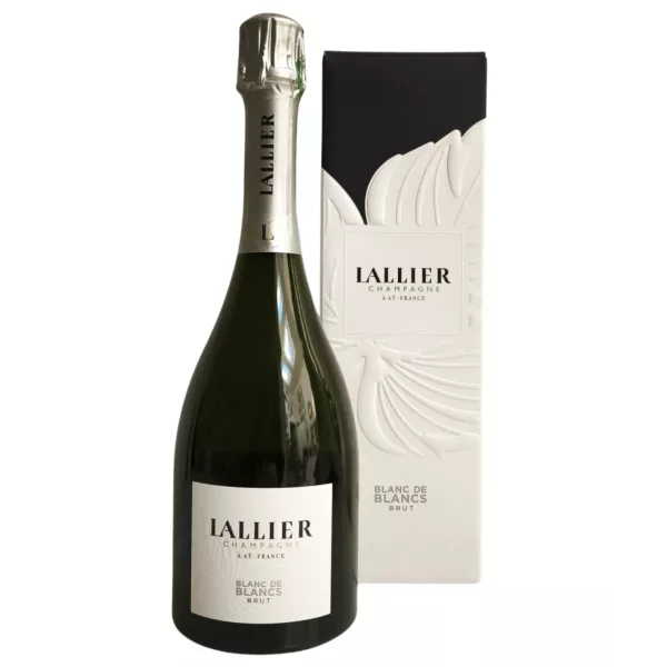Bouteille de champagne avec étui Lallier Blanc de Blancs