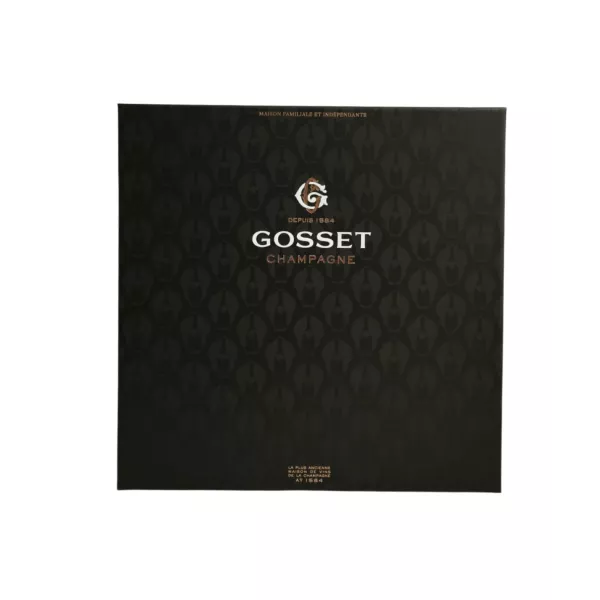 Coffret de Champagne Gosset Grande Réserve Brut 75cl vue de face